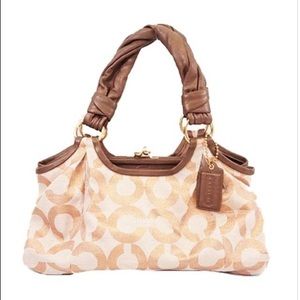 Coach 13509 Handbag Rose Gold Leather Satchel